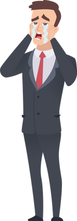 Tired businessman  Illustration