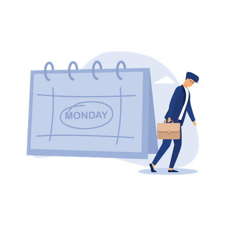 Tired businessman  Illustration