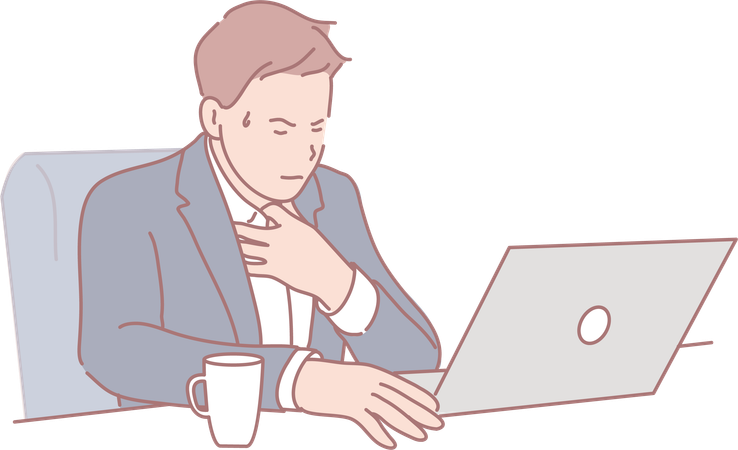 Tired Businessman  Illustration
