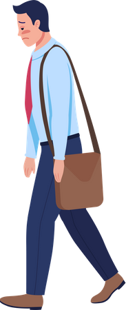 Tired corporate worker Illustration