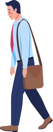 Tired corporate worker  Illustration