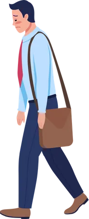 Tired corporate worker  Illustration