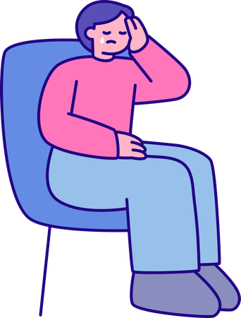 Tired employee facing issues  Illustration