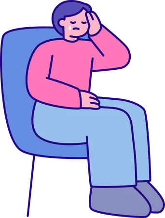 Tired employee facing issues  Illustration