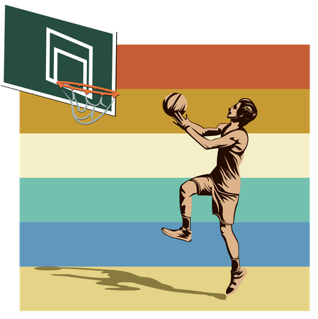 Tiro de baloncesto  Ilustración