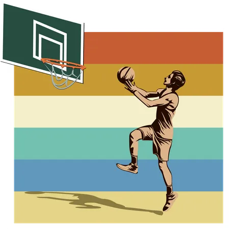 Tiro de baloncesto  Ilustración