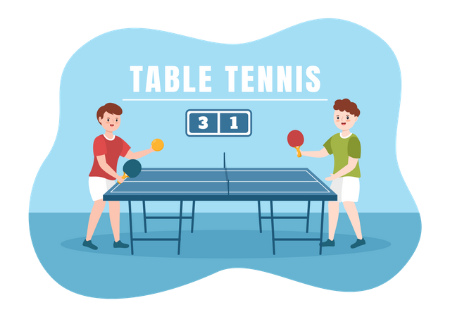 Tischtennisspiel  Illustration