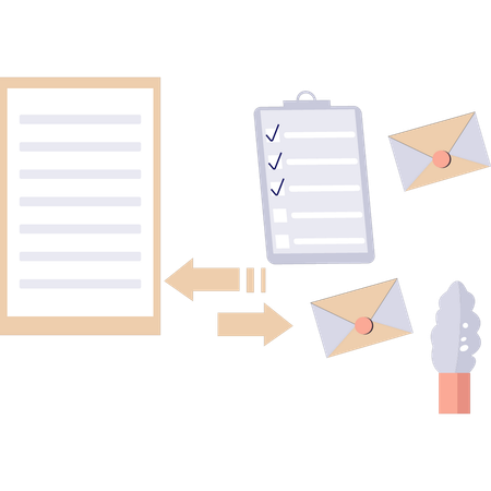 To do list data is converting into text file  Illustration