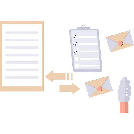 The To Do List Data Is Converting Into Text File Illustration