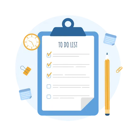 To do list in clipboard  Illustration
