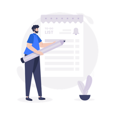 To-Do-Liste schreiben  Illustration