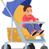 illustration baby carriage