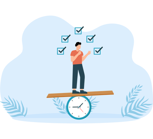 Todo list and business or work accomplishment  Illustration