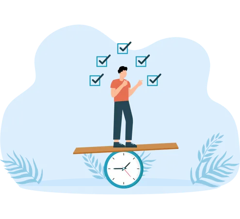 Todo list and business or work accomplishment  Illustration