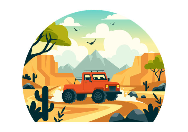 Jeep todoterreno  Ilustración