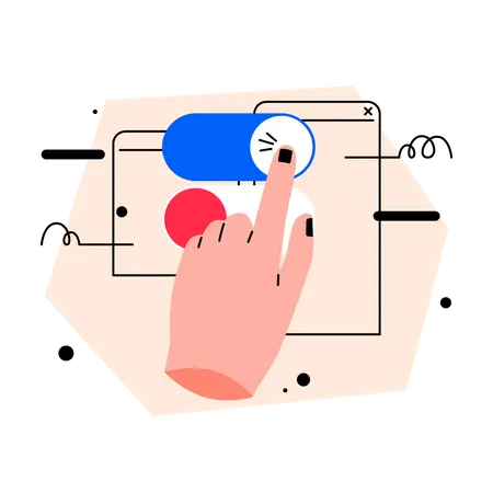 Toggle button Illustration
