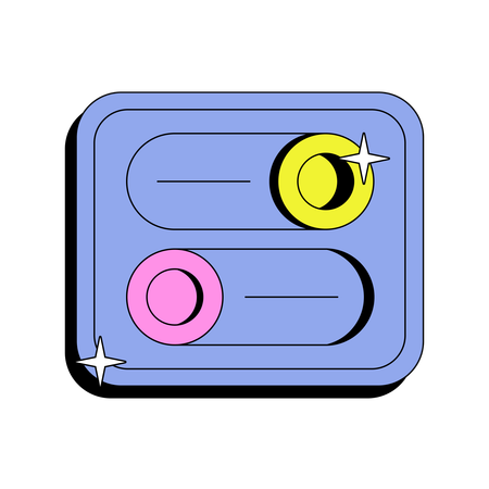 Toggle settings  イラスト