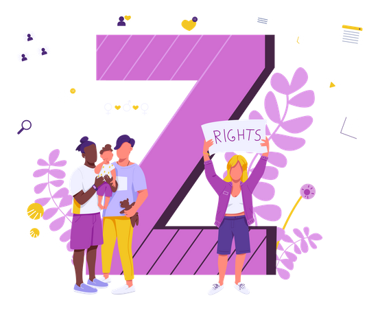 Tolerance and social activism creative idea  イラスト