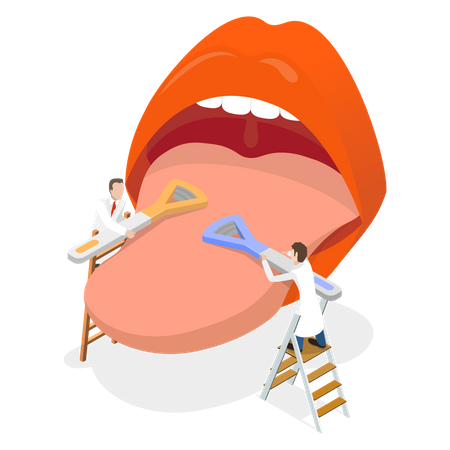 Tongue Cleaner Scraper  Illustration