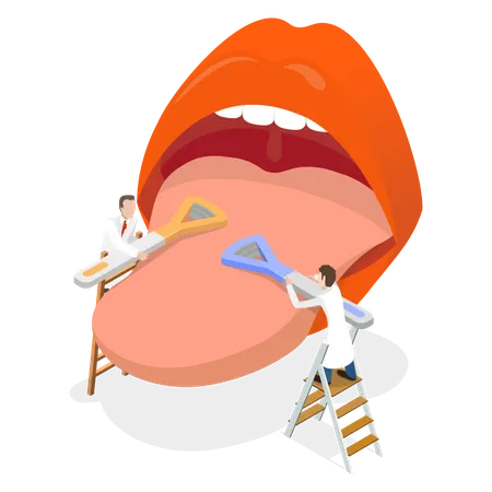 Tongue Cleaner Scraper  Illustration