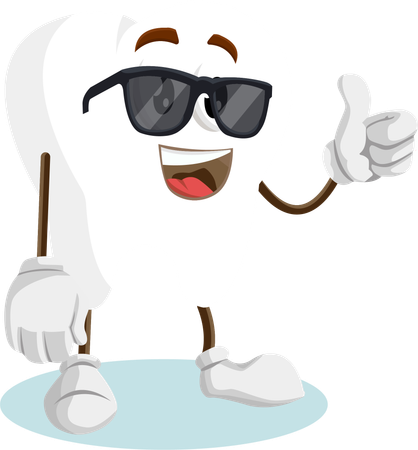 Tooth logo mascot thumb pose  Illustration
