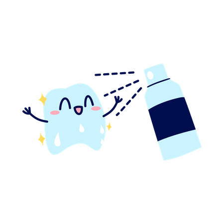 Tooth with Mouthwash  Illustration