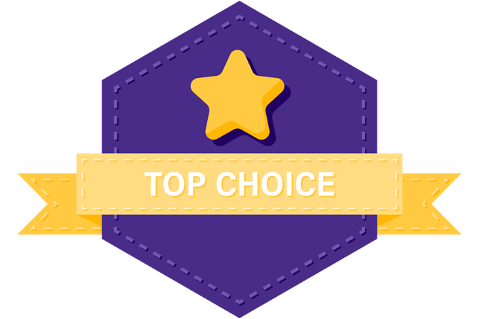 Top choice badge  Illustration