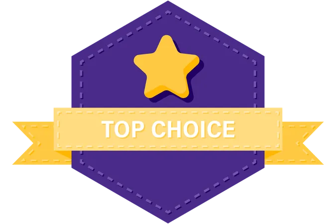 Top choice badge  Illustration