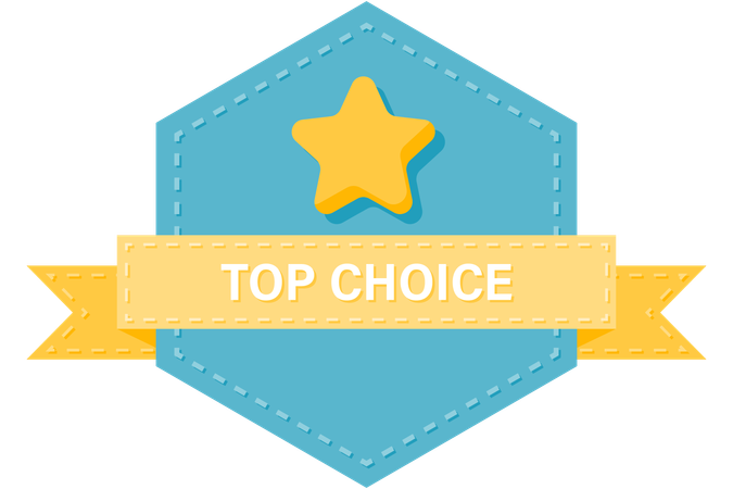 Top choice badge  Illustration