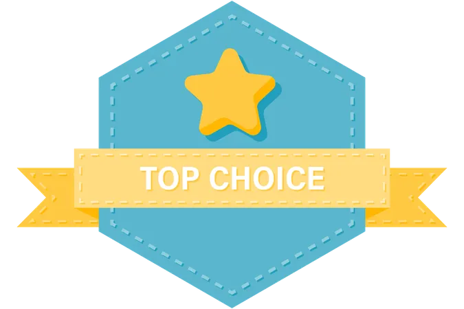 Top choice badge  Illustration