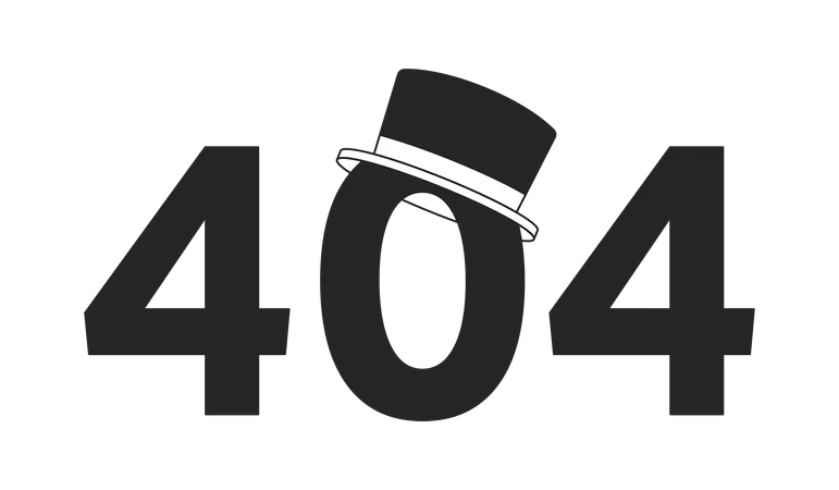 Top hat error 404 flash message  Illustration