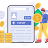 illustrations for top up bank balance