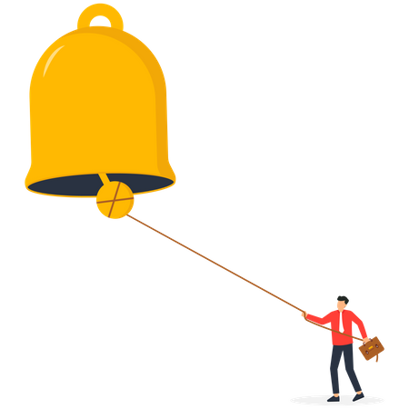 Toque o sino de inscrição para receber lembretes sobre novos conteúdos de mídia social  Illustration