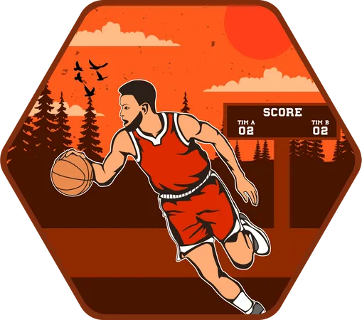 Torneio de basquete  Ilustração