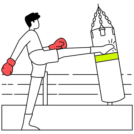 Torneio de boxe  Ilustração