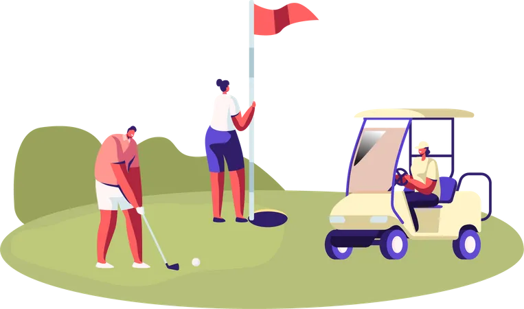 Torneio de golfe  Ilustração