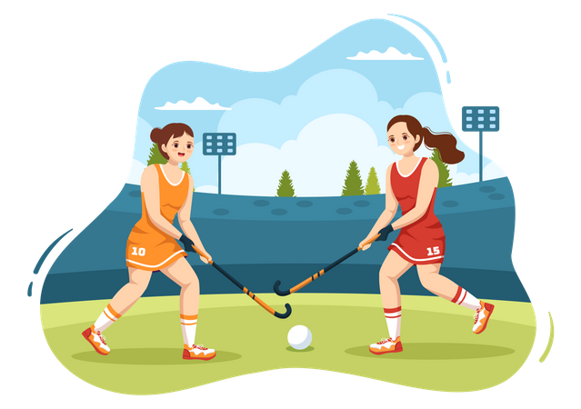 Torneio de hóquei  Ilustração