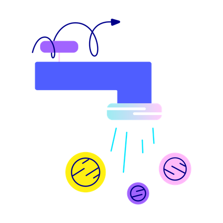 Torneira de dinheiro  Ilustração
