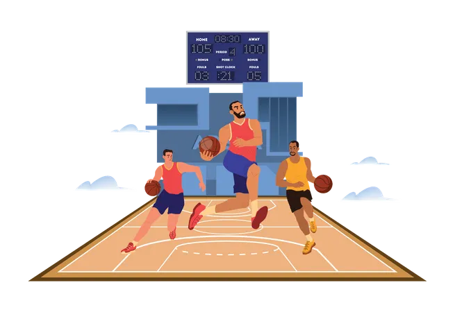 Torneo de baloncesto  Ilustración