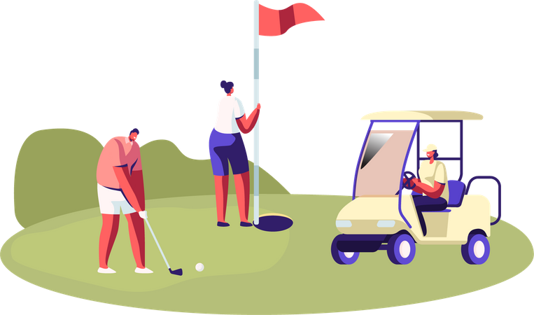 Torneo de golf  Ilustración