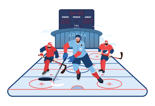 Torneo de hockey sobre hielo  Ilustración