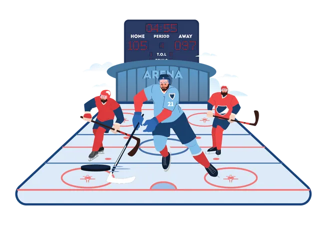 Torneo de hockey sobre hielo  Ilustración