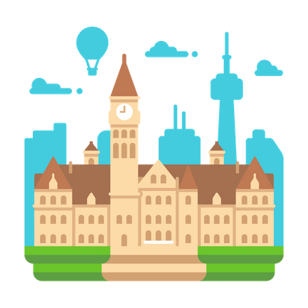 Rathaus von Toronto  Illustration