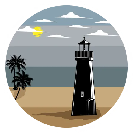 Torre de monitoramento de praia  Ilustração