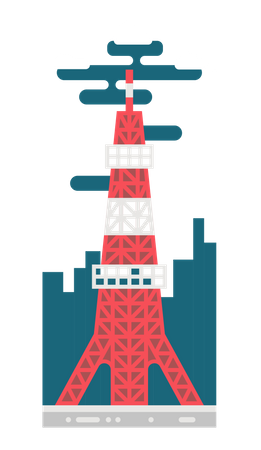 Torre de Tóquio  Ilustração
