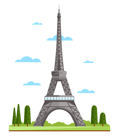 Torre Eiffel em Paris  Ilustração