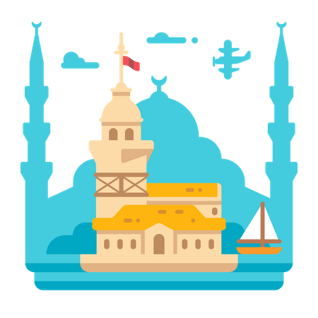 Torre inaugural istambul  Ilustração