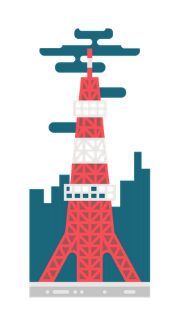 Torre de Tóquio  Ilustração