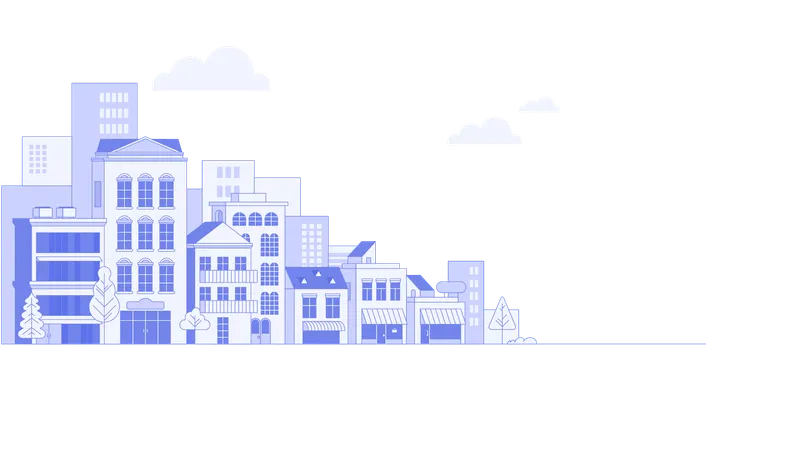 Torres y edificios  Ilustración