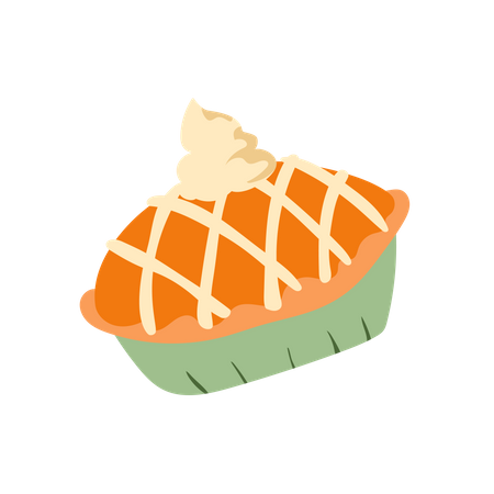 Torta de maçã  Ilustração